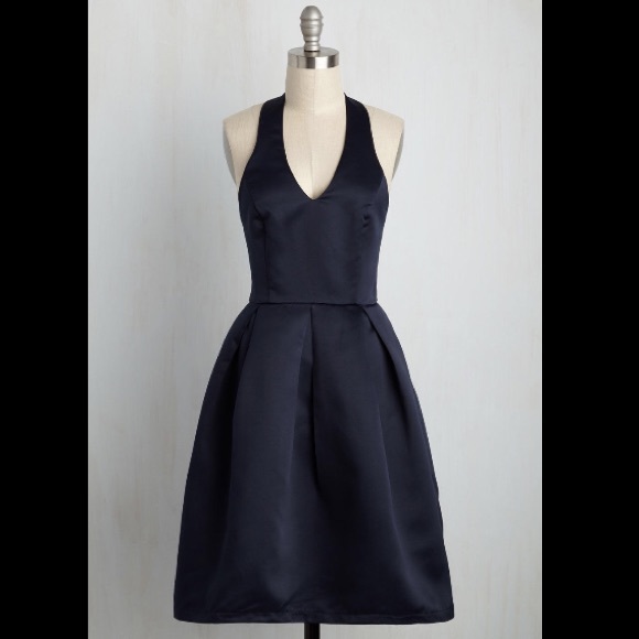 NWOT satin halter dress - Picture 1 of 4